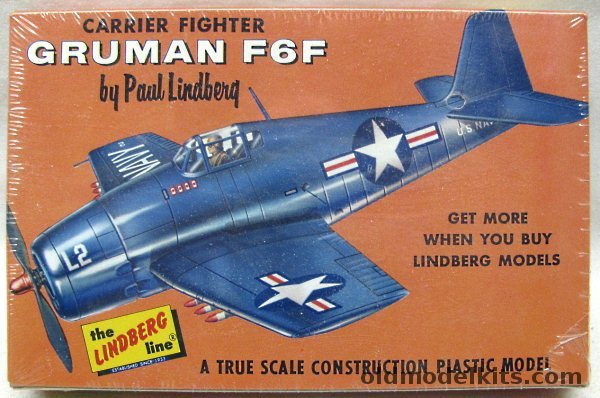 Lindberg 1/96 Grumman F6F Hellcat - Carrier Fighter, 424 plastic model kit